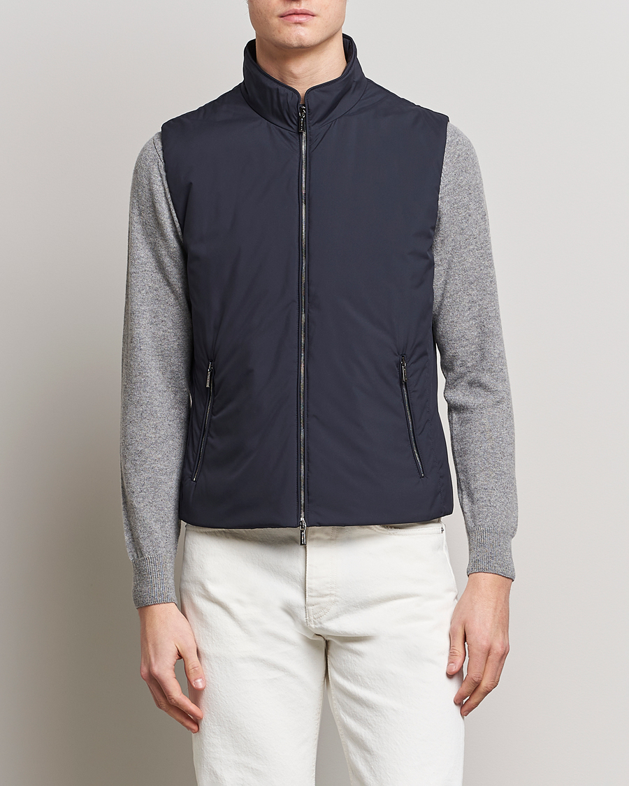 Hombres | Chaquetas formales | MooRER | Senio Padded Vest Navy