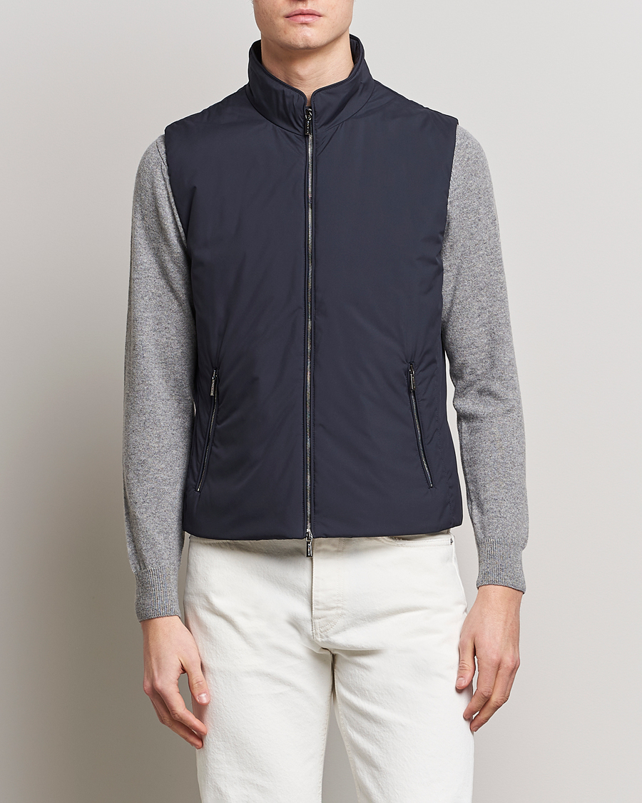 Hombres | Abrigos y chaquetas | MooRER | Senio Padded Vest Navy