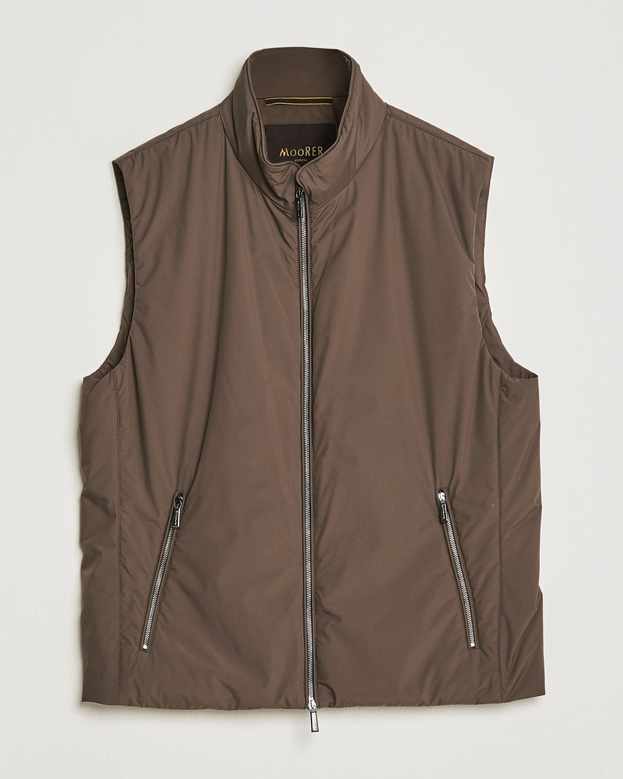 Hombres | Chalecos | MooRER | Senio Padded Vest Brown