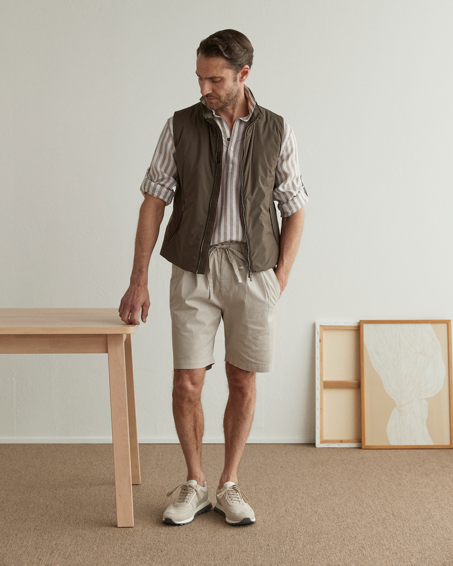 Hombres | Chalecos | MooRER | Senio Padded Vest Brown