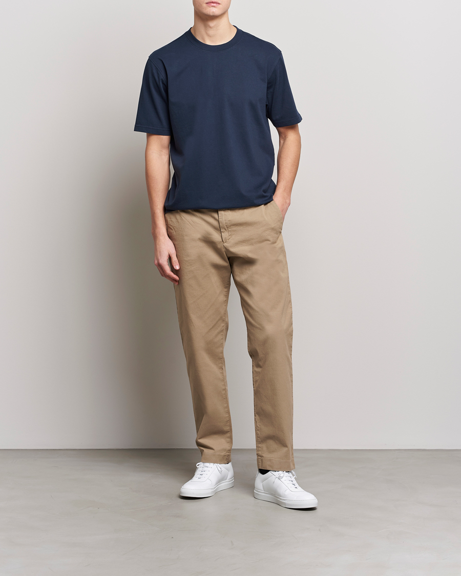Hombres | Camisetas | NN07 | Adam Pima Crew Neck T-Shirt Navy Blue