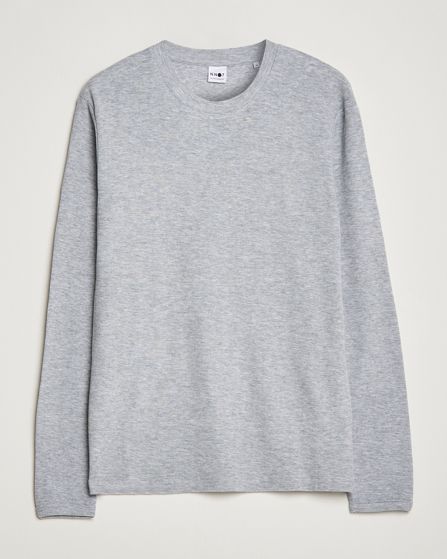 Hombres | Jerséis y prendas de punto | NN07 | Clive Knitted Sweater Light Grey Melange