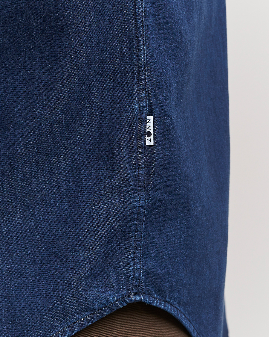 Hombres | Camisas | NN07 | Cohen Tencel Denim Shirt Dark Indigo