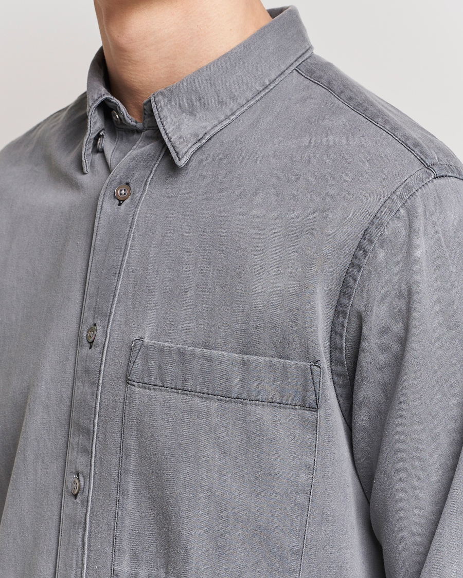 Hombres | Camisas | NN07 | Cohen Tencel Denim Shirt Grey Denim