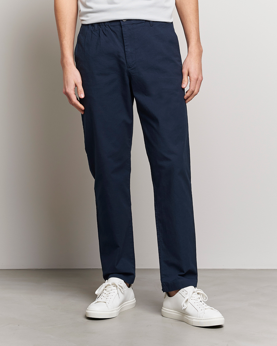 Hombres | Pantalones | NN07 | Theodore Comfort Pants Navy Blue