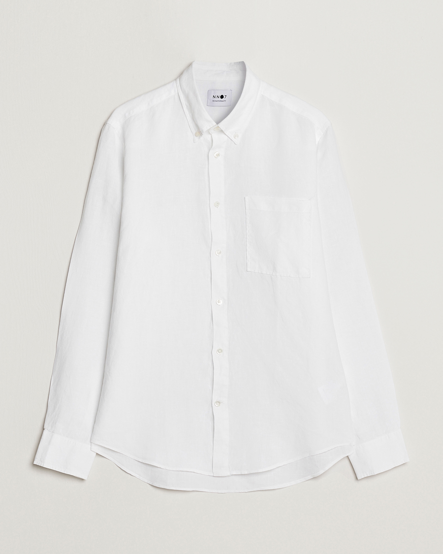 Hombres | Camisas | NN07 | Arne Linen Shirt White
