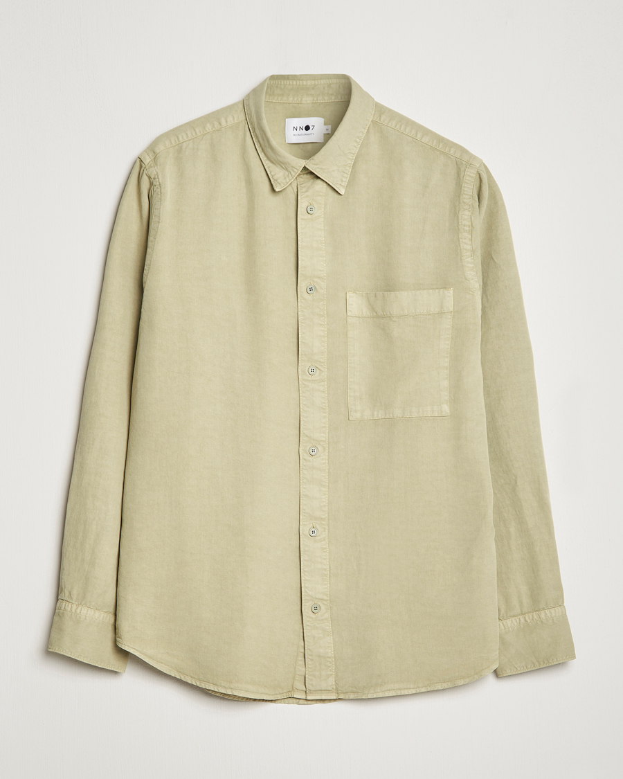 Hombres | Camisas | NN07 | Cohen Tencel Shirt Pale Green