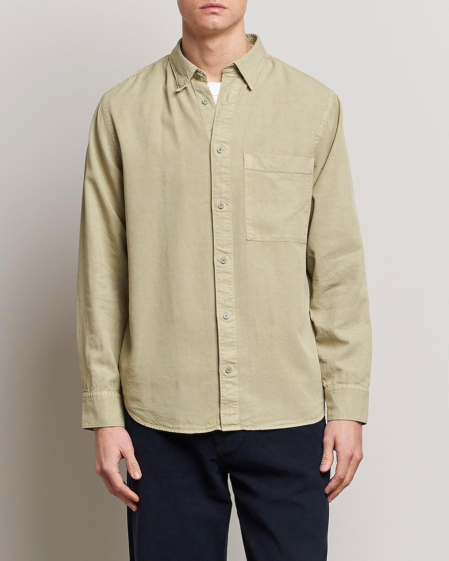 Hombres | Camisas | NN07 | Cohen Tencel Shirt Pale Green