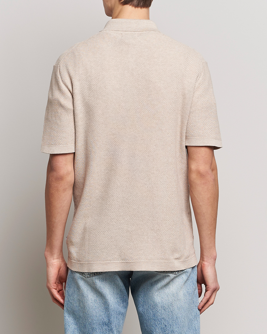 Hombres | Polos | NN07 | Hansie Structured Zip Polo Cream