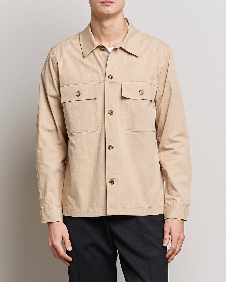 Hombres | Camisas | NN07 | Wilas Ripstop Overshirt Cream