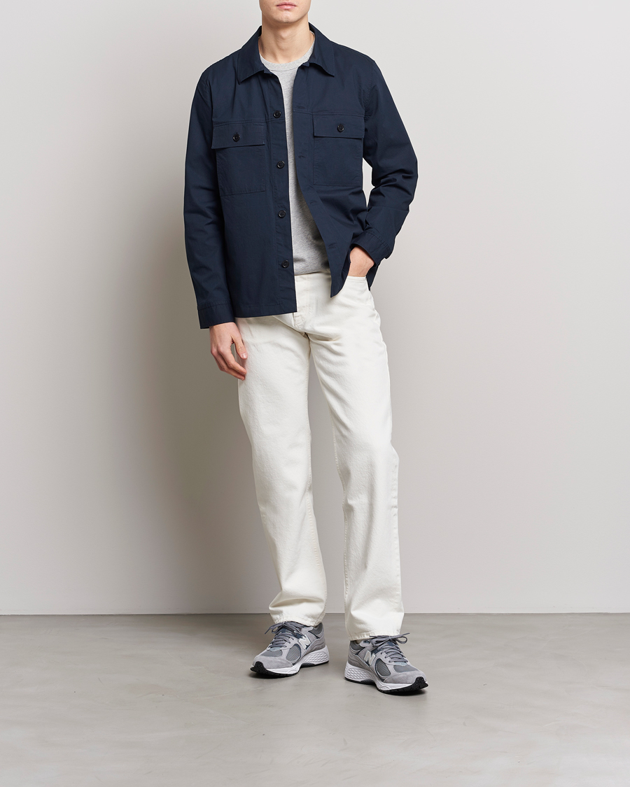 Hombres | Camisas | NN07 | Wilas Ripstop Overshirt Navy Blue