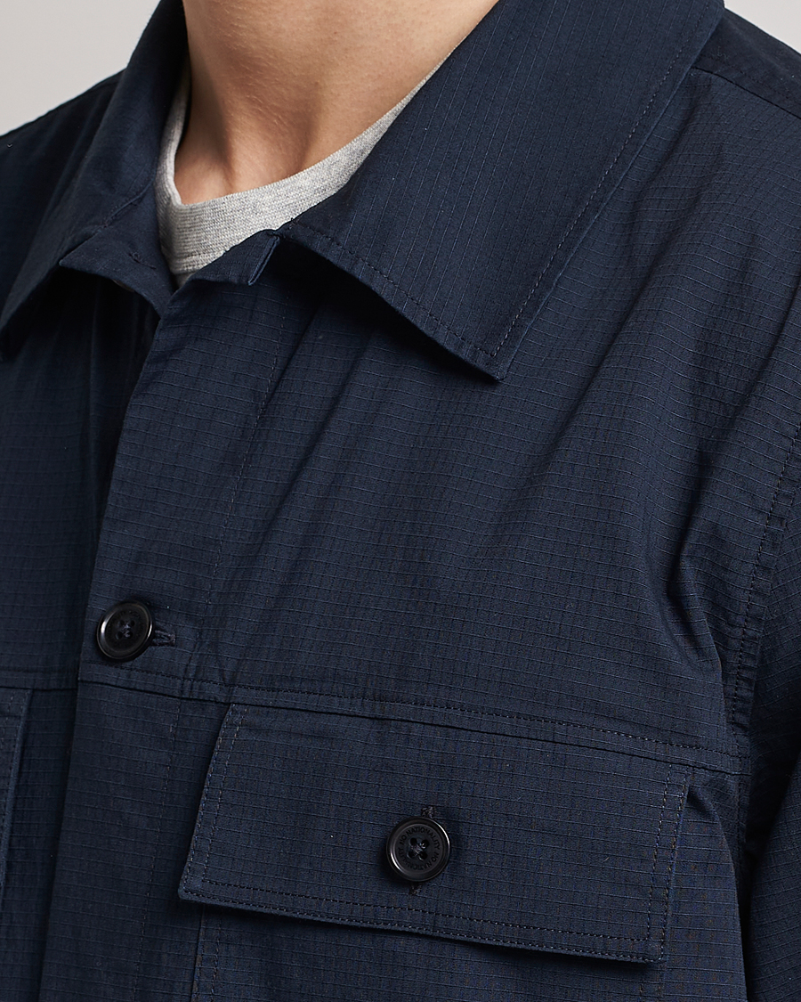 Hombres | Camisas | NN07 | Wilas Ripstop Overshirt Navy Blue
