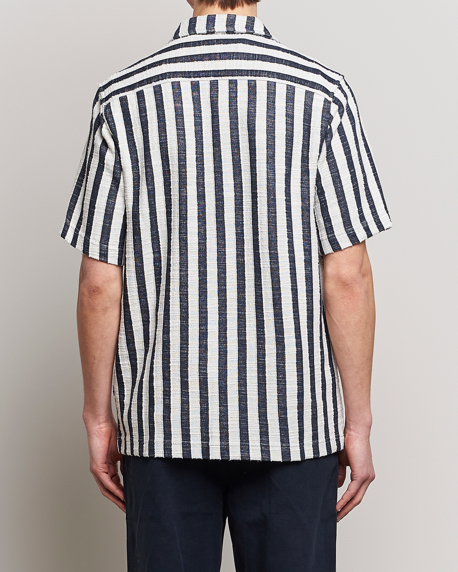 Hombres | Camisas | NN07 | Julio Striped Short Sleeve Shirt Navy/White