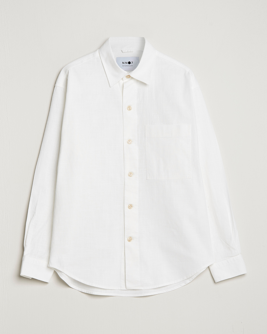 Hombres | Camisas | NN07 | Adwin Cotton Pocket Shirt Off White