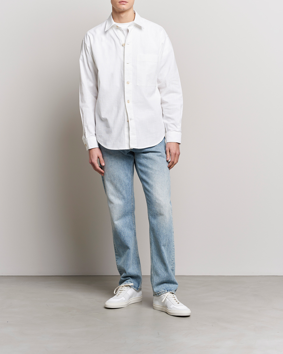 Hombres | Camisas | NN07 | Adwin Cotton Pocket Shirt Off White