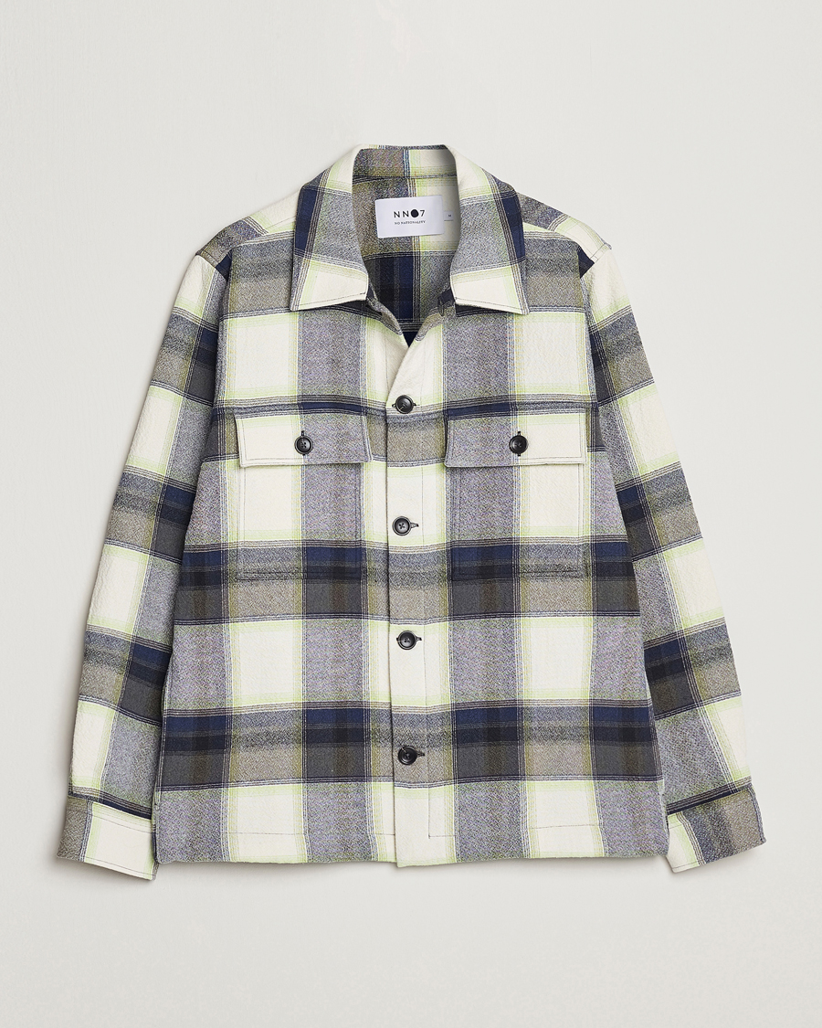 Hombres | Camisas | NN07 | Wilas Checked Pocket Overshirt Blue
