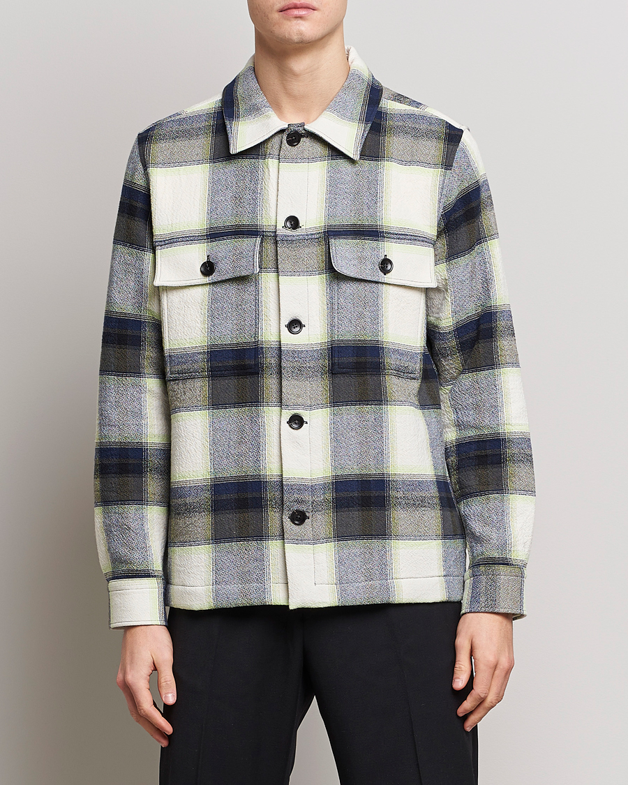 Hombres | Camisas | NN07 | Wilas Checked Pocket Overshirt Blue