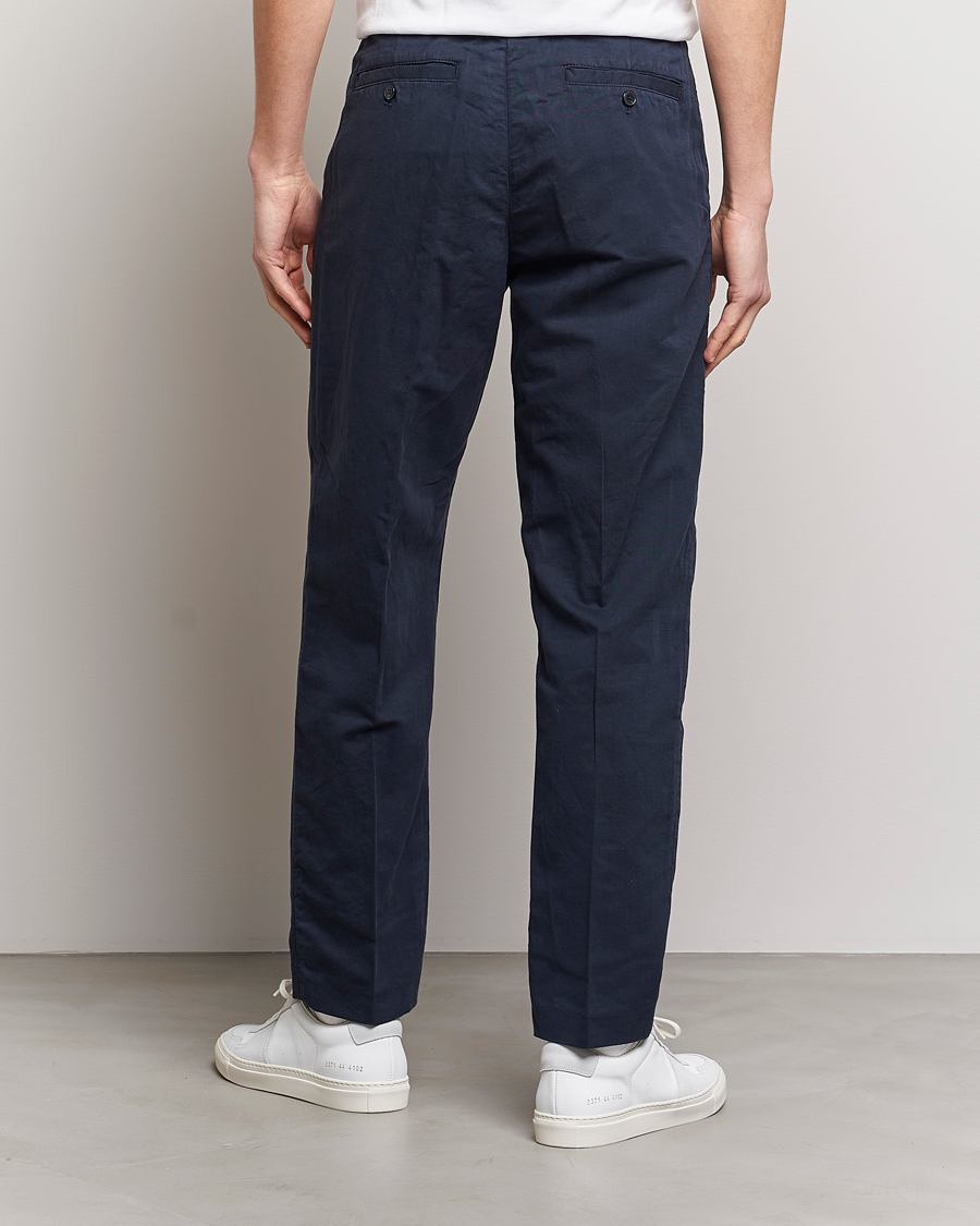 Hombres | Pantalones | NN07 | Fritz Pleated Trousers Navy Blue