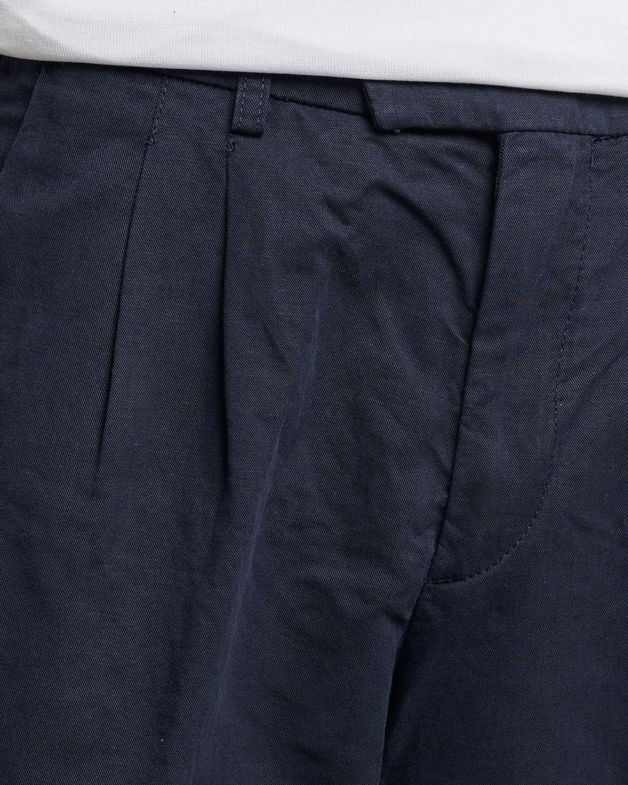 Hombres | Pantalones | NN07 | Fritz Pleated Trousers Navy Blue