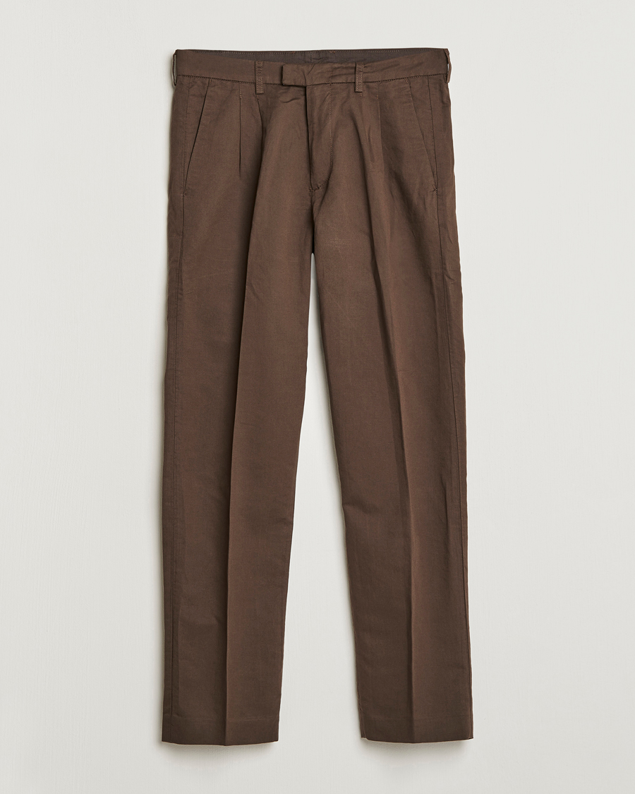 Hombres | Pantalones | NN07 | Fritz Pleated Trousers Brown