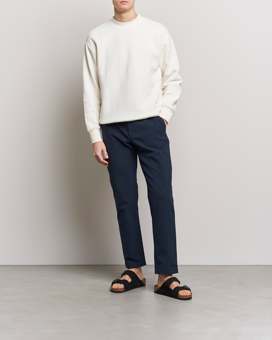 Hombres | Pantalones | NN07 | Theodore Seersucker Pants Navy Blue