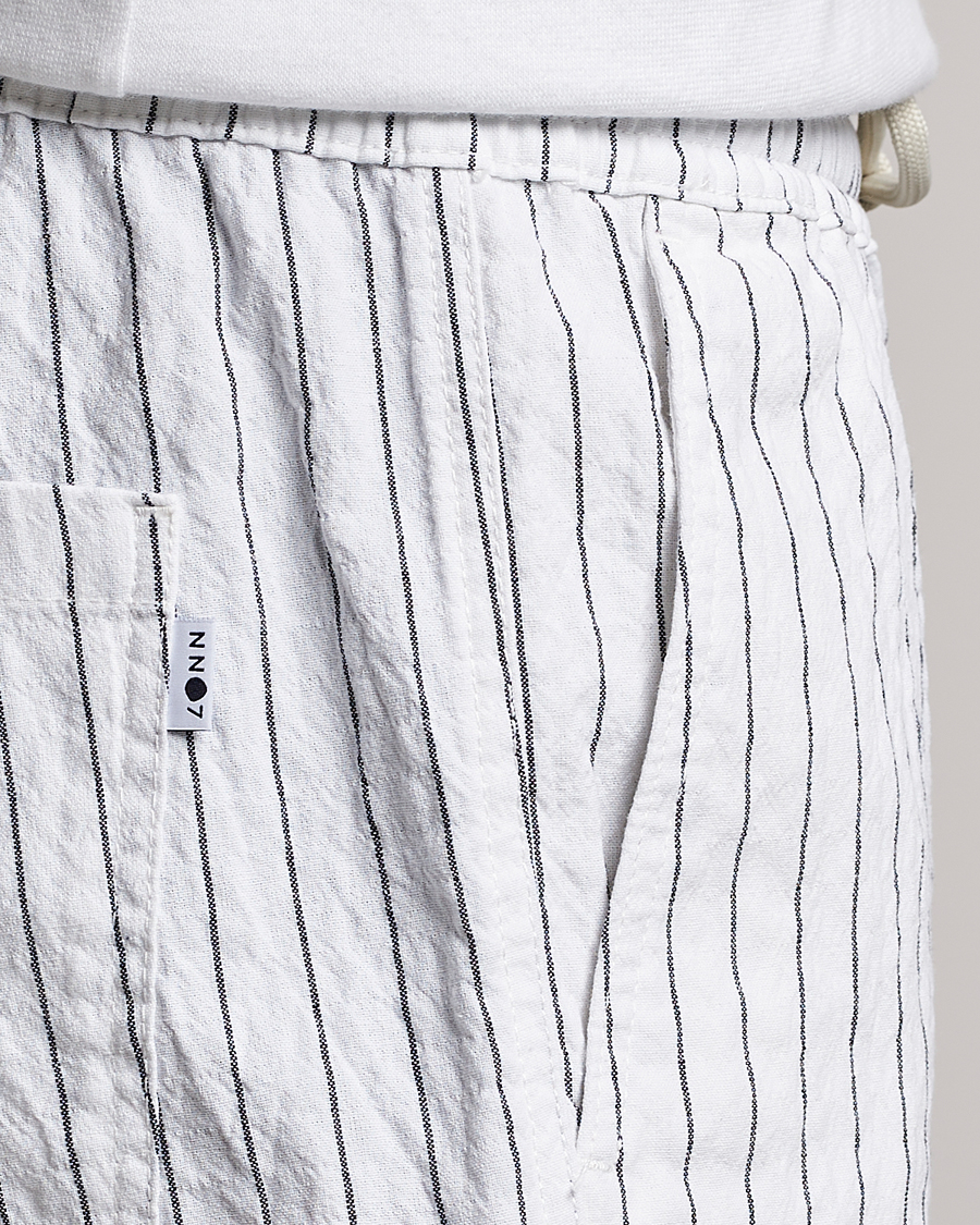 Hombres | Pantalones cortos | NN07 | Gregor Creppe Drawstring Shorts Black/White