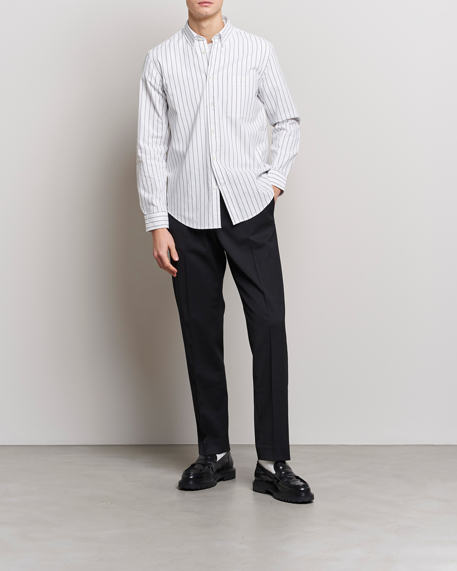 Hombres | Camisas | NN07 | Arne Creppe Striped Shirt Black/White
