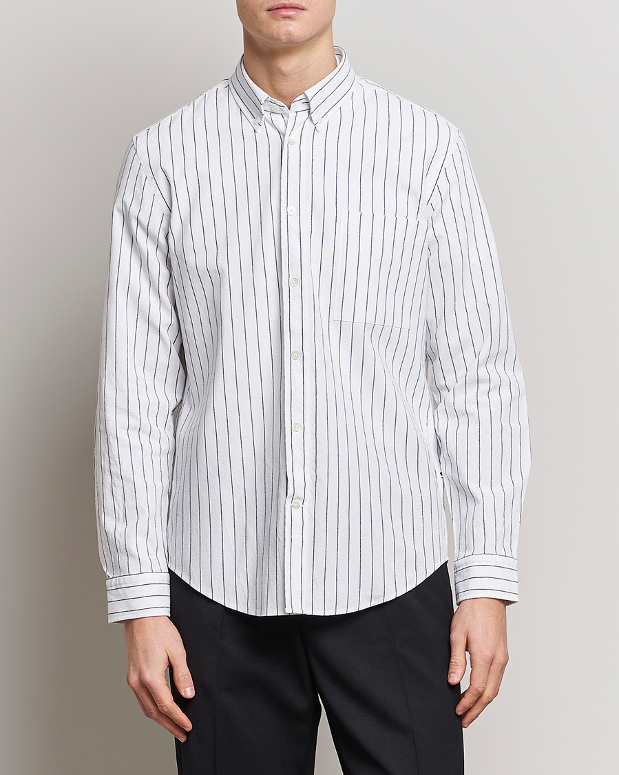 Hombres | Camisas | NN07 | Arne Creppe Striped Shirt Black/White