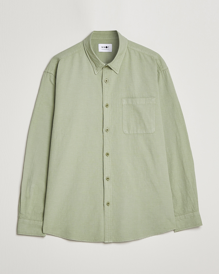 Hombres | Camisas | NN07 | Deon Jacquard Shirt Pale Green