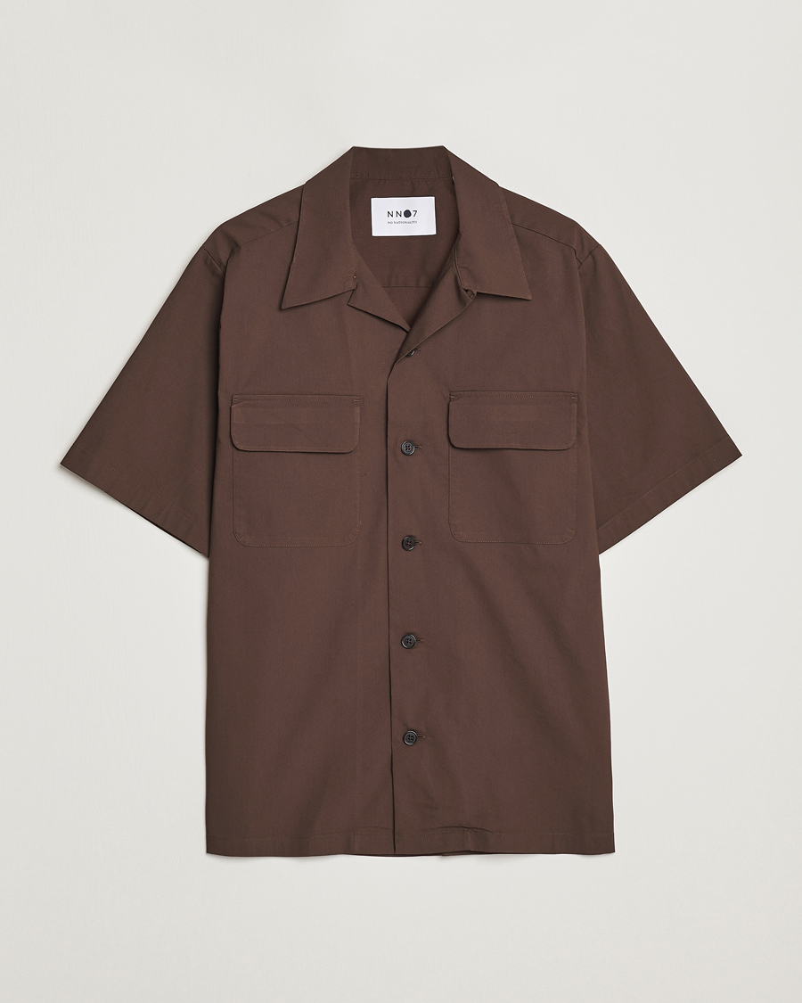 Hombres | Camisas | NN07 | Daniel Pocket Resort Collar Shirt Brown