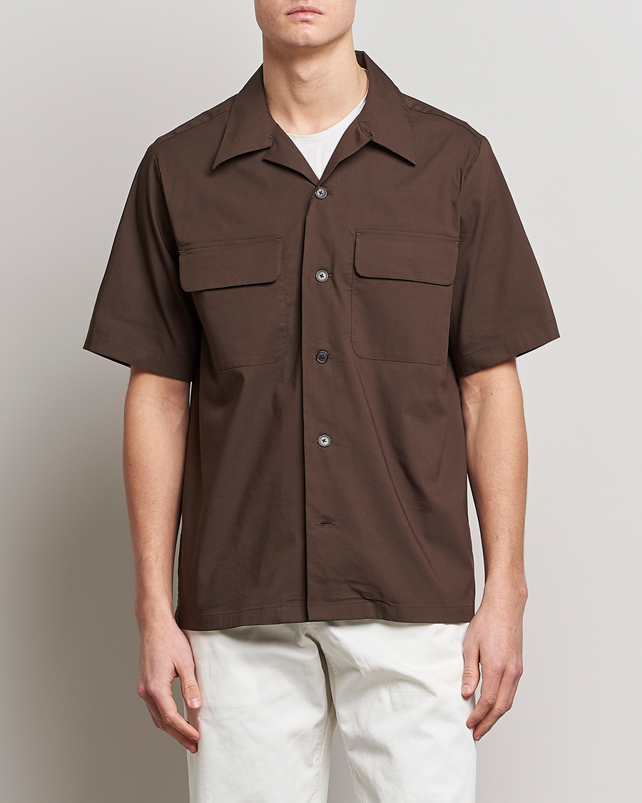 Hombres | Camisas | NN07 | Daniel Pocket Resort Collar Shirt Brown