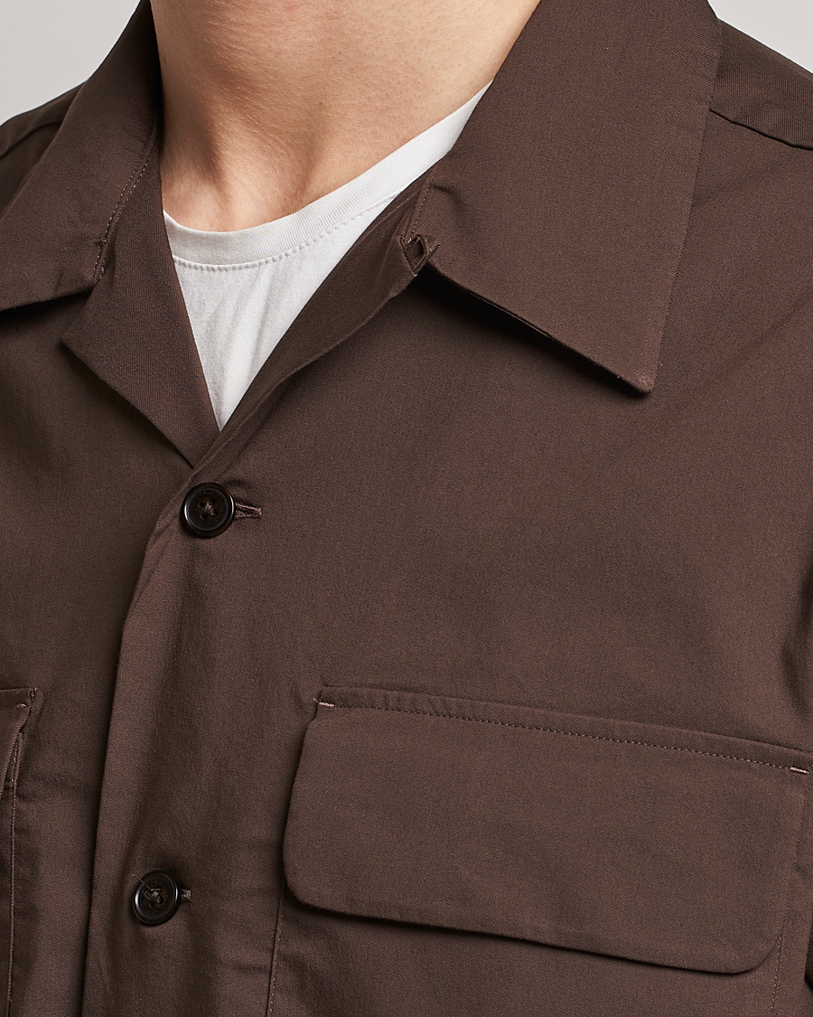 Hombres | Camisas | NN07 | Daniel Pocket Resort Collar Shirt Brown