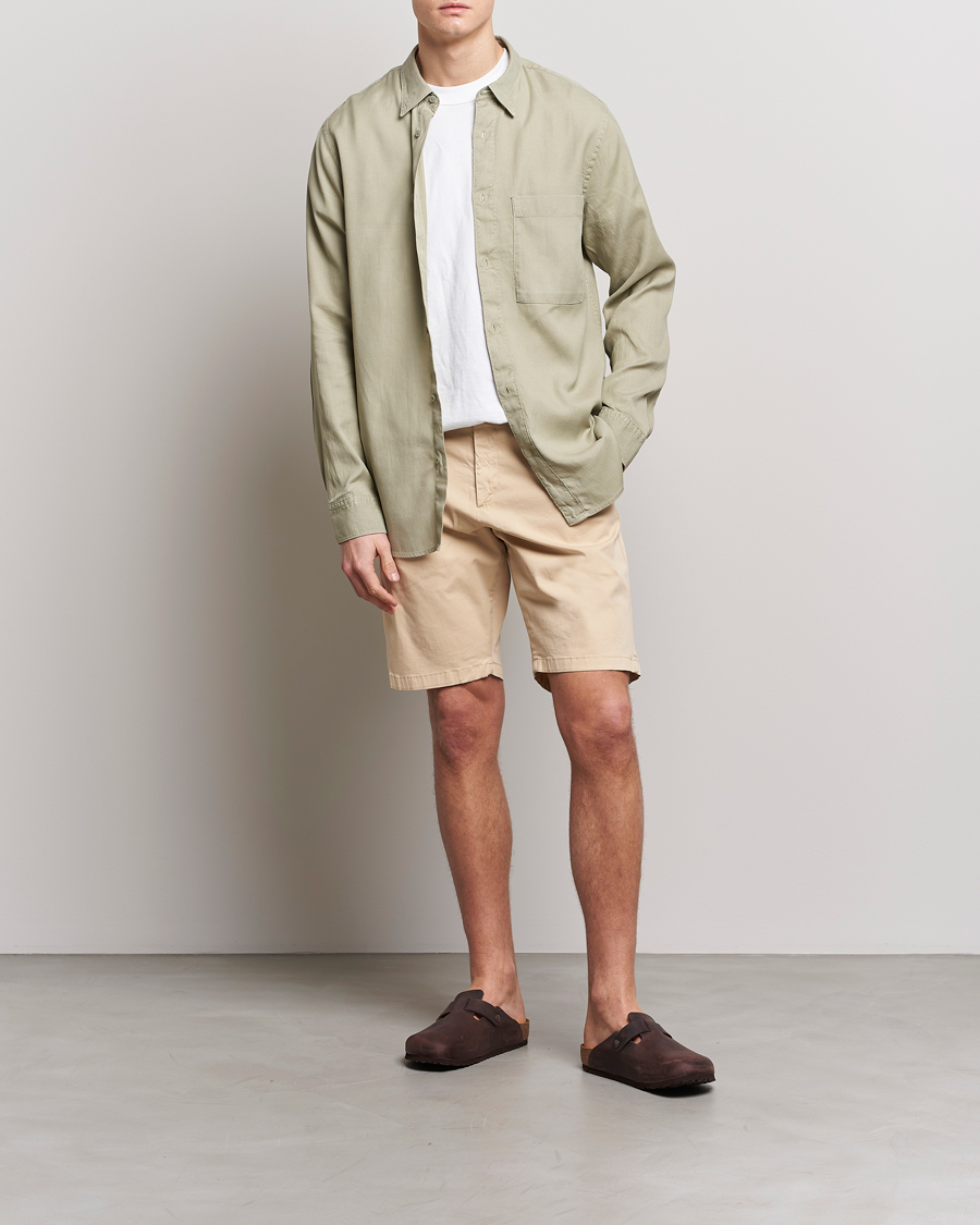 Hombres | Camisas | NN07 | Cohen Summer Cord Shirt Pale Green