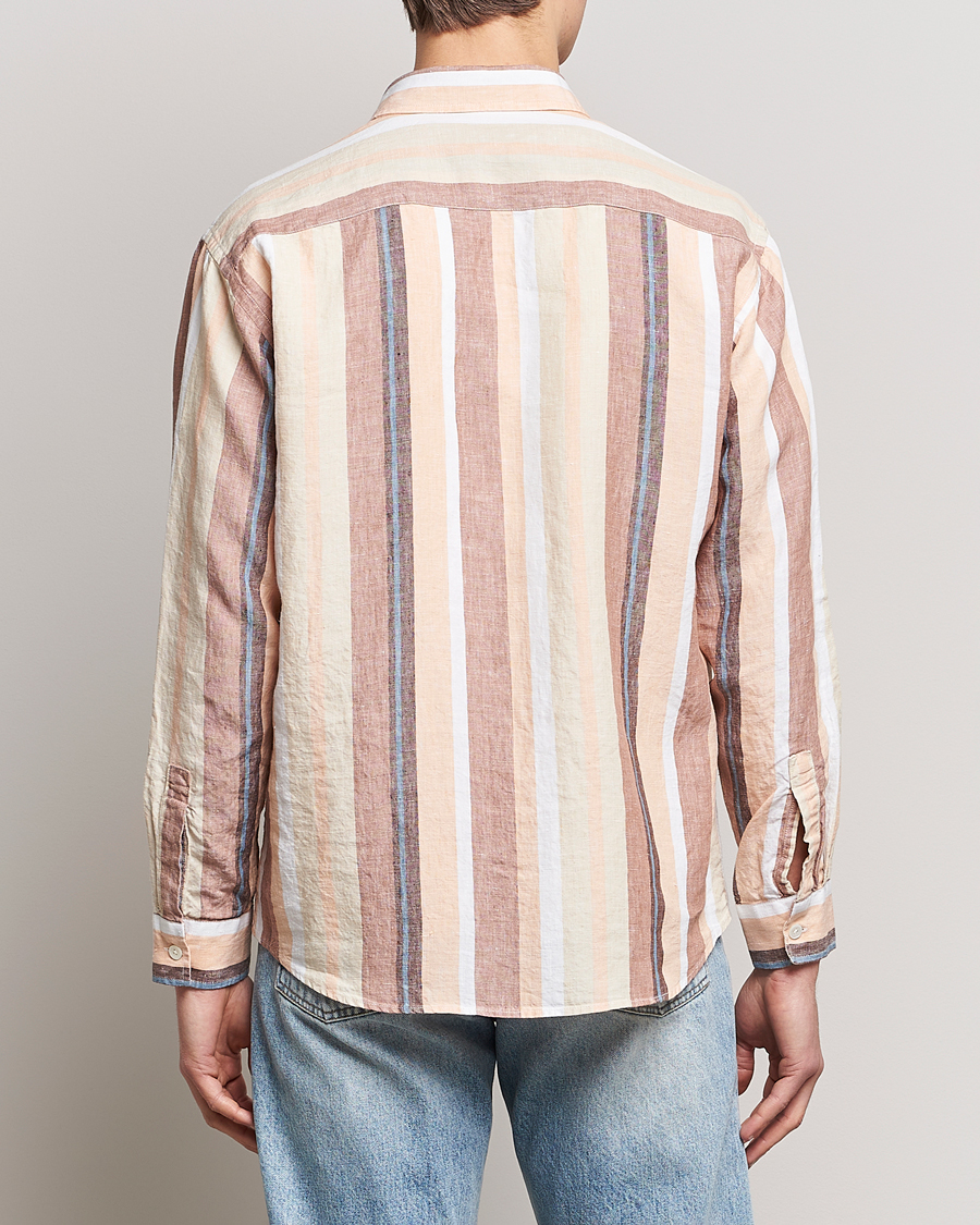 Hombres | Camisas | NN07 | Deon Linen Striped Shirt Multi