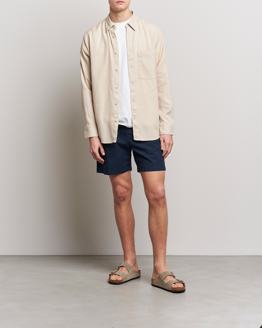 Hombres | Pantalones cortos | NN07 | Gregor Tencel Drawstring Shorts Navy Blue