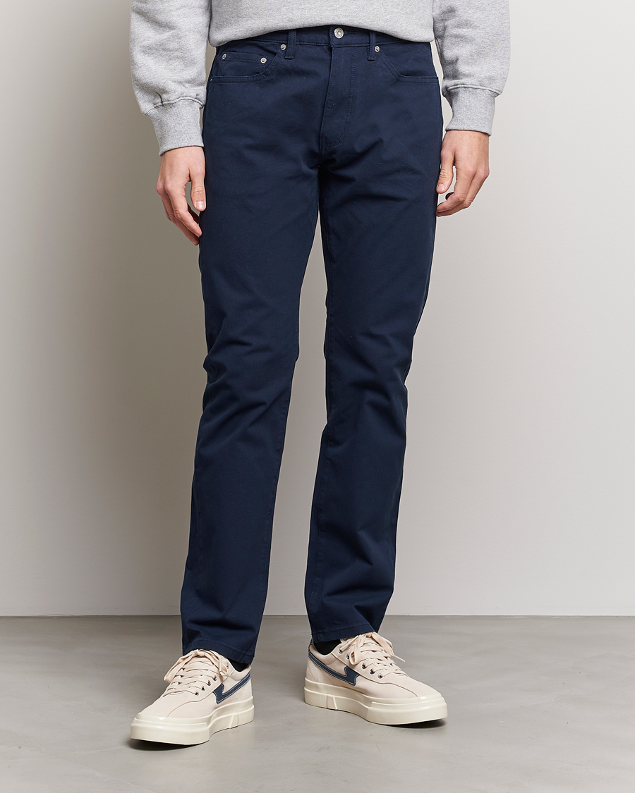 Herr | Byxor | Dockers | 5-Pocket Cotton Stretch Trousers Navy Blazer