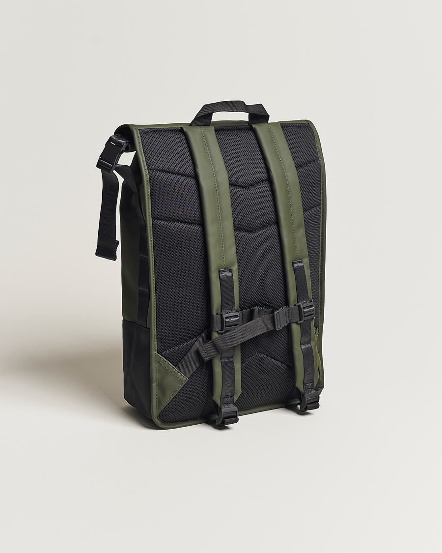 Hombres | RAINS Trail Rolltop Backpack Green | RAINS | Trail Rolltop Backpack Green