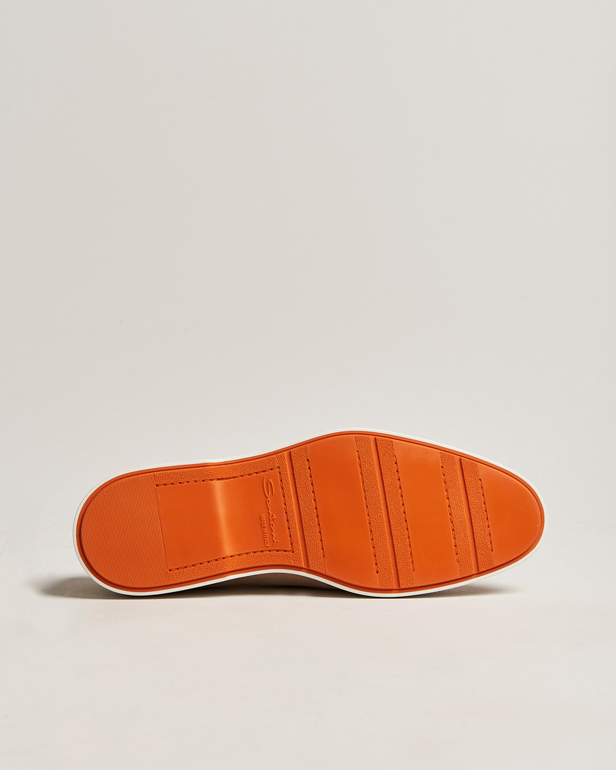 Hombres | Santoni Summer Loafer Beige Suede | Santoni | Summer Loafer Beige Suede