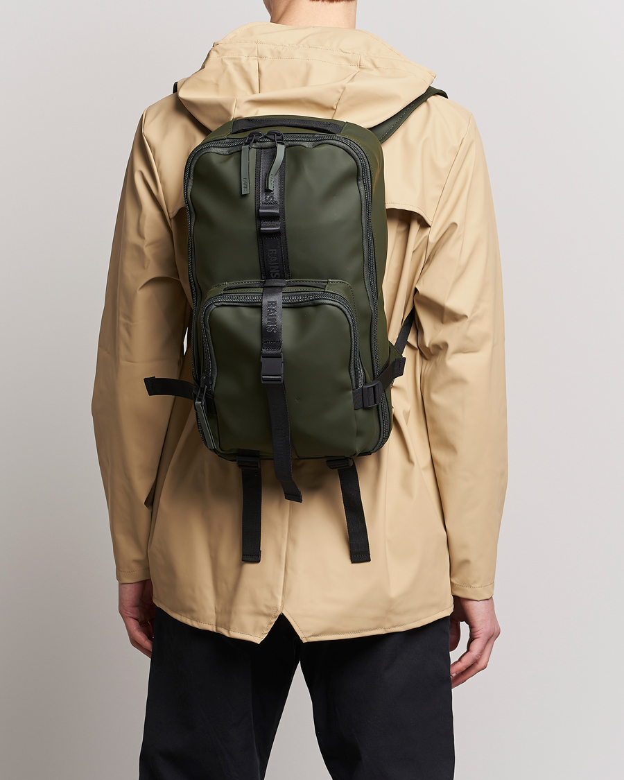 Hombres | RAINS Trail Rucksack Green | RAINS | Trail Rucksack Green