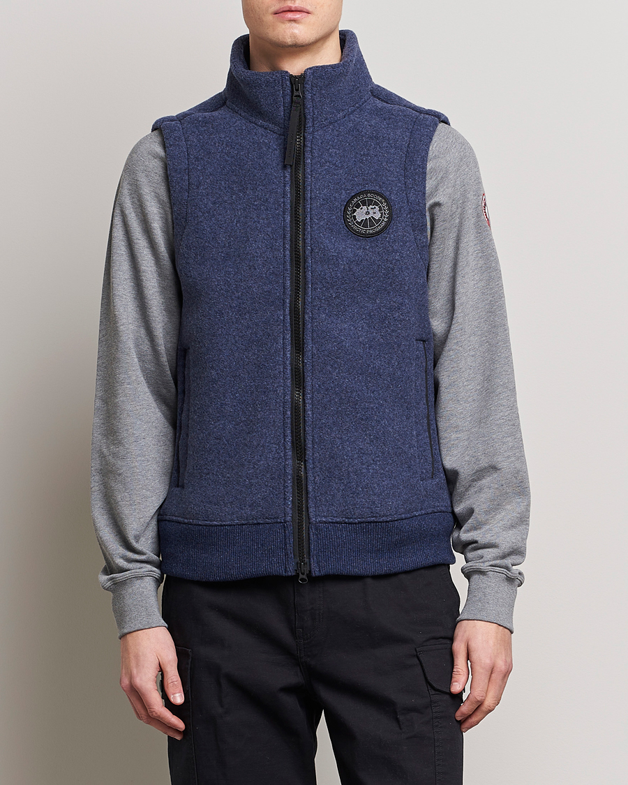 Hombres | Chalecos | Canada Goose | Mersey Fleece Vest Atlantic Navy