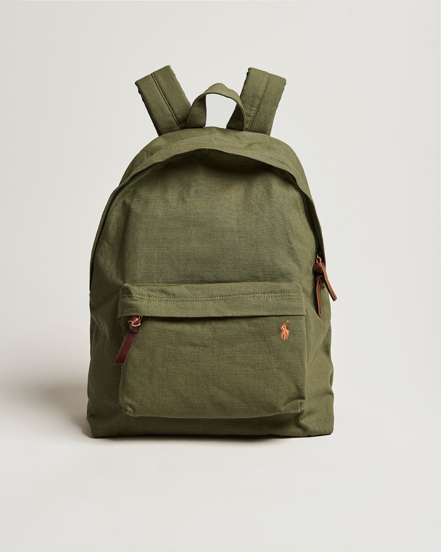 Hombres | Polo Ralph Lauren Canvas Backpack Dark Sage | Polo Ralph Lauren | Canvas Backpack Dark Sage