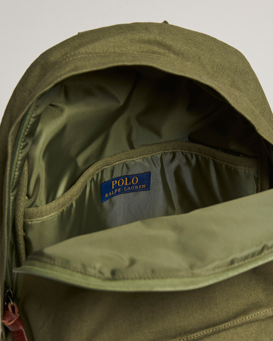 Hombres | Polo Ralph Lauren Canvas Backpack Dark Sage | Polo Ralph Lauren | Canvas Backpack Dark Sage
