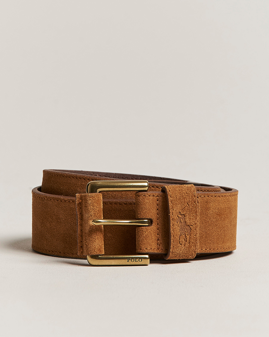 Hombres | Polo Ralph Lauren Suede Belt Tan | Polo Ralph Lauren | Suede Belt Tan