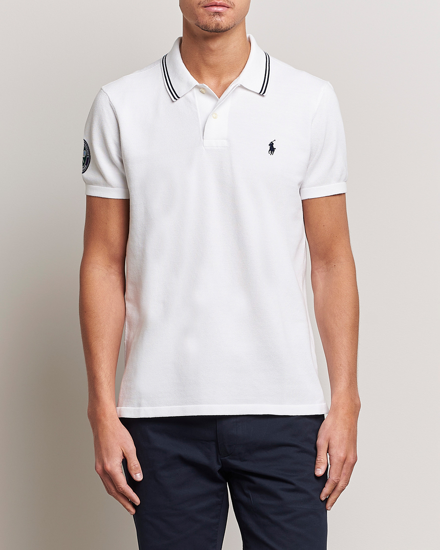 Hombres | Polos | Polo Ralph Lauren | Custom Slim Fit Wimbledon Polo Ceramic White