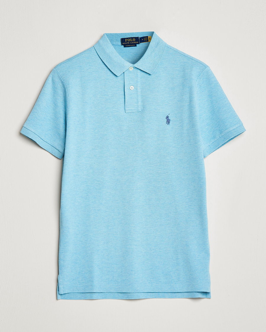 Hombres | Polos | Polo Ralph Lauren | Custom Slim Fit Polo Watchhill Blue Heather