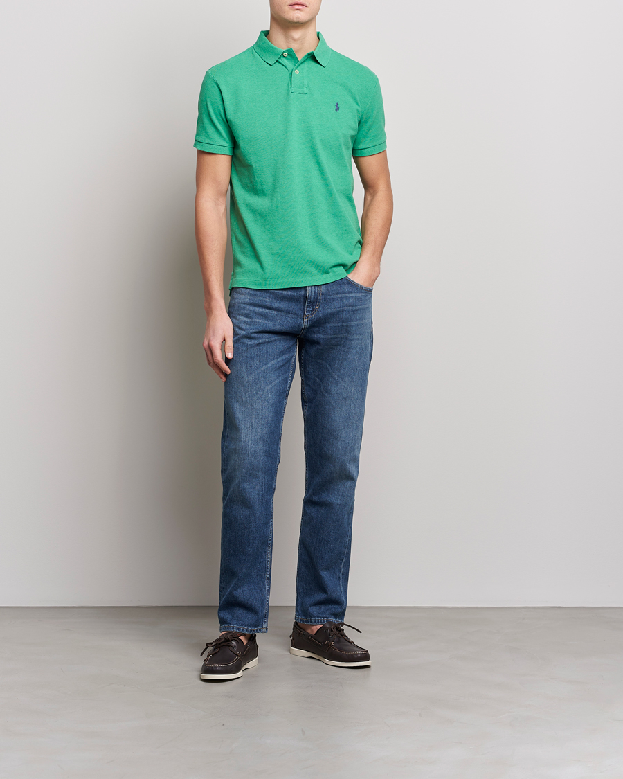 Hombres | Polos | Polo Ralph Lauren | Custom Slim Fit Polo Palm Green Heather