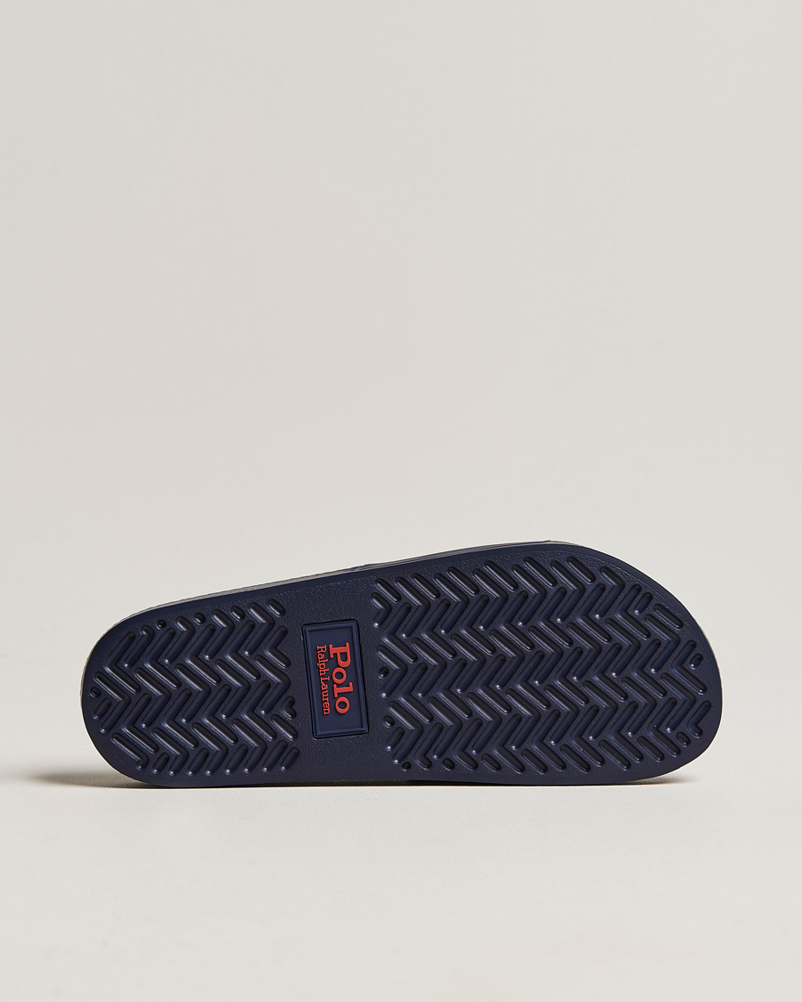 Hombres | Polo Ralph Lauren Logo Slides Navy | Polo Ralph Lauren | Logo Slides Navy