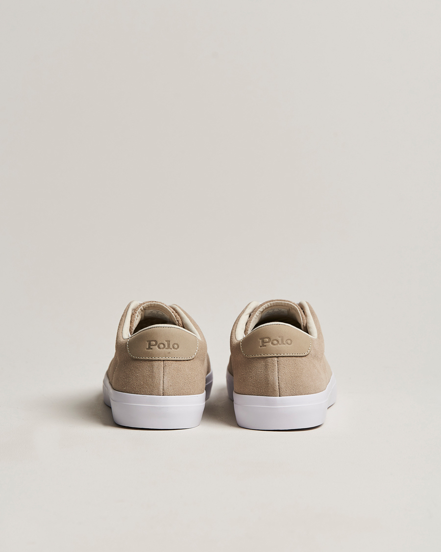 Hombres | Longwood Suede Sneaker Straw Khaki | Polo Ralph Lauren | Longwood Suede Sneaker Straw Khaki