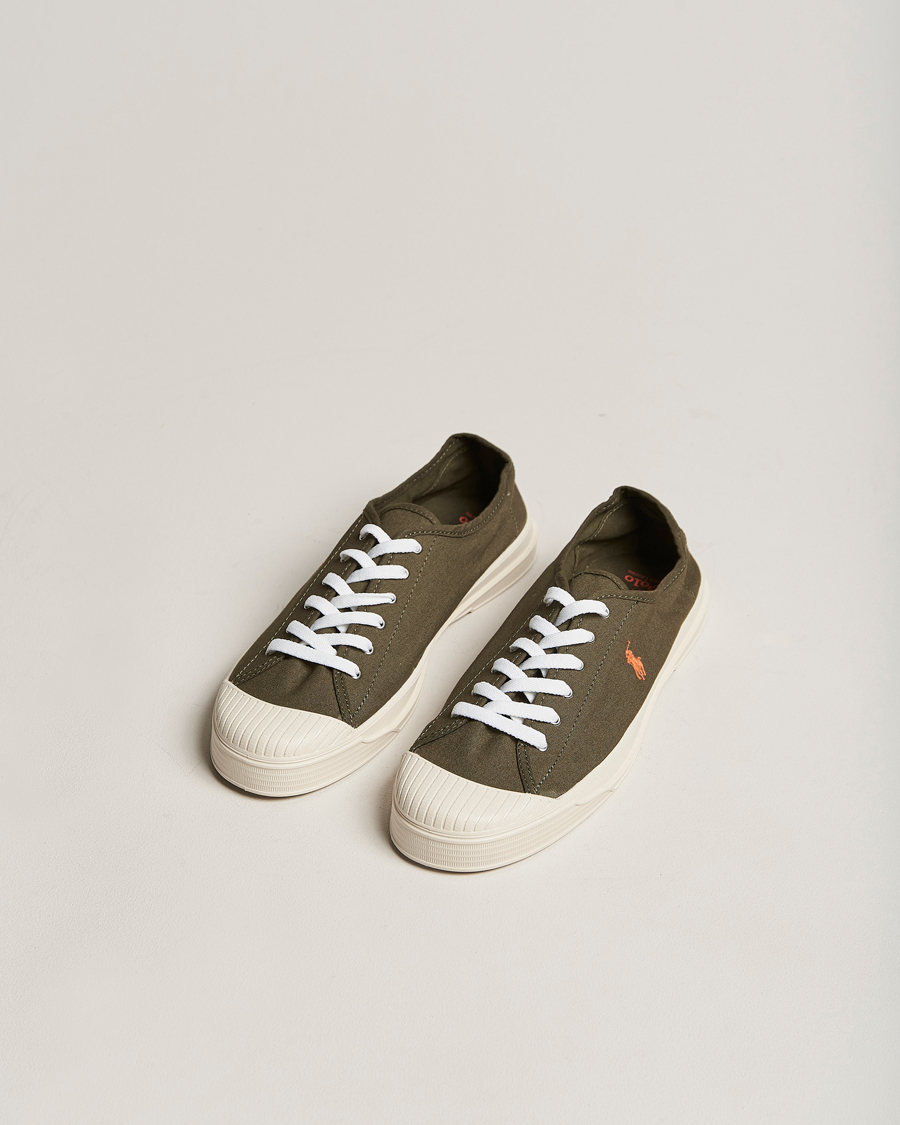 Hombres | Paloma Canvas Sneaker Canopy Olive/Orange | Polo Ralph Lauren | Paloma Canvas Sneaker Canopy Olive/Orange