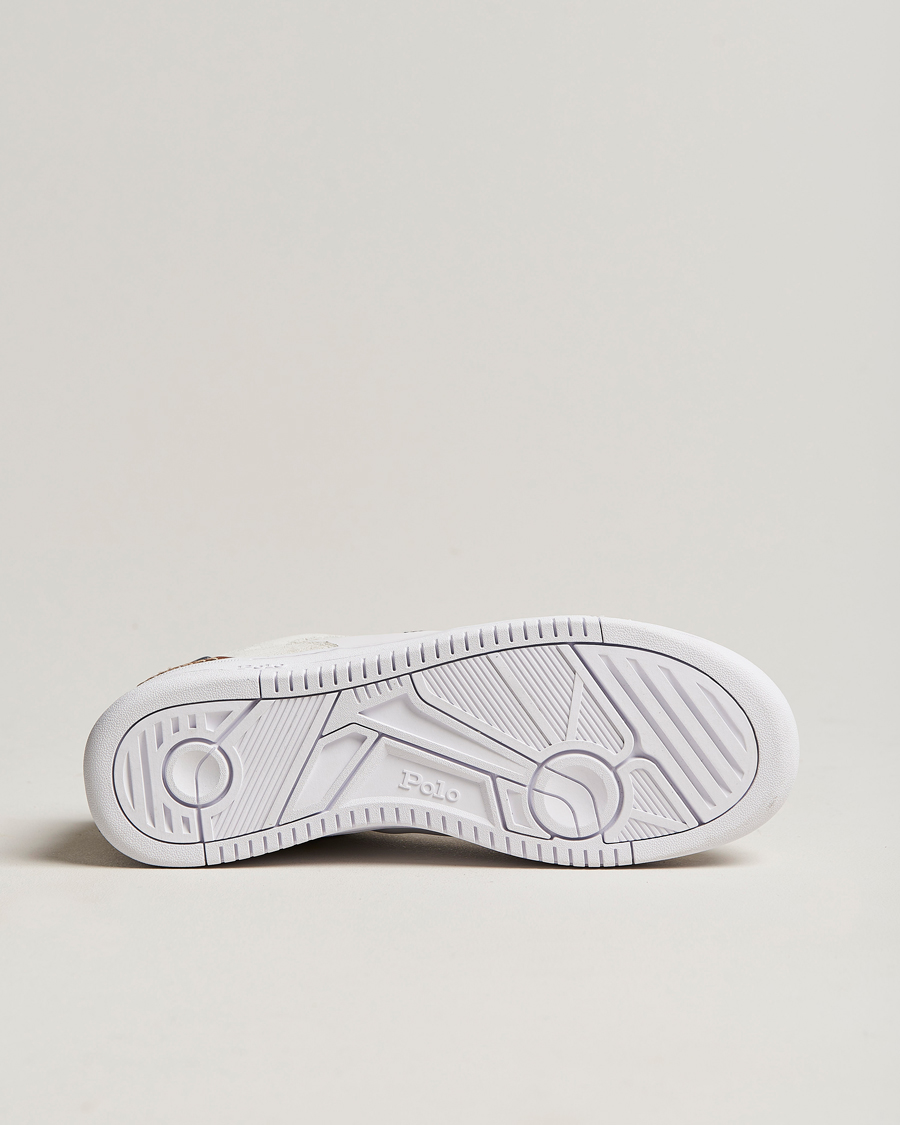 Hombres | Polo Ralph Lauren Masters Court Suede Sneaker White/Navy/Red | Polo Ralph Lauren | Masters Court Suede Sneaker White/Navy/Red